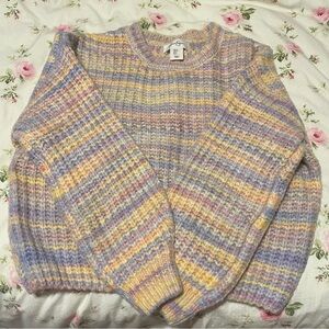 Colorful Striped Jessica Simpson Wool Sweater
